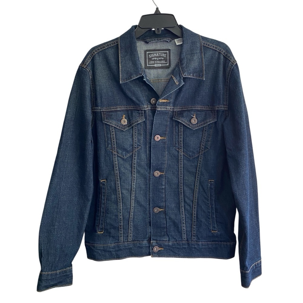SIGNATURE By LEVI STRAUSS & Co GOLD Women’s Blue Denim Trucker Size Medium